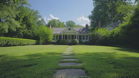 Lush maintained lawn and landscaping at a coastal home in Lincoln County, Oregon